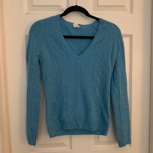 Blue cashmere jcrew sweater - size small